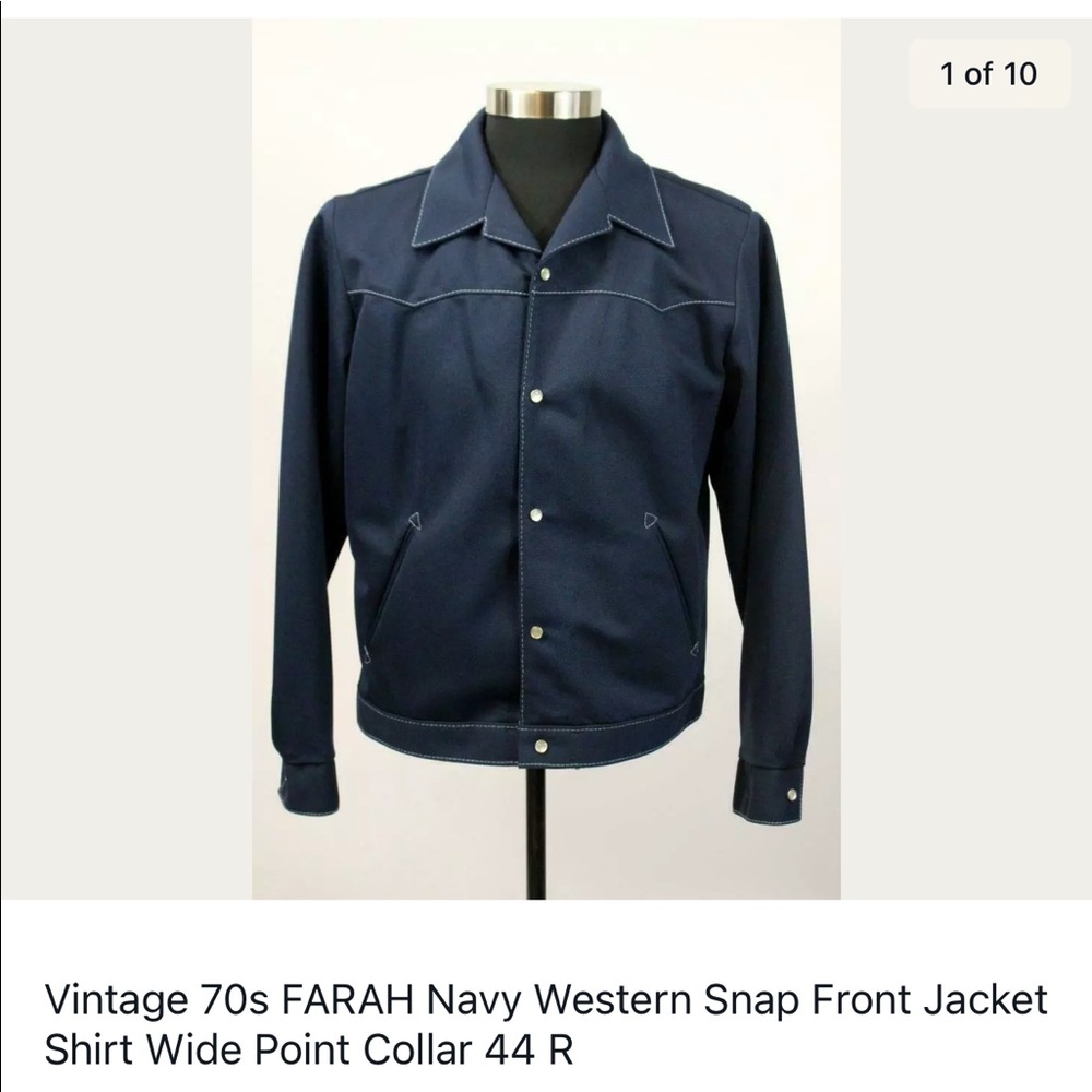 ISO: Vtg 70s FARAH Navy Western Front Jacket Shirt